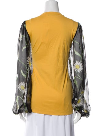 Dolce & Gabbana Printed Scoop Neck Top