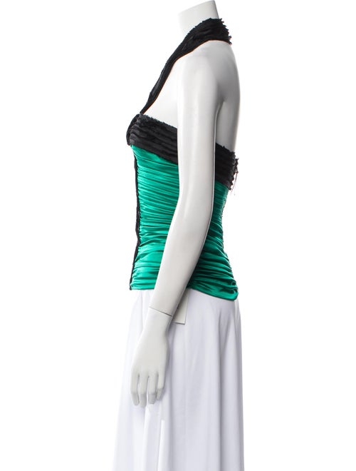 Dolce & Gabbana Silk Striped Crop Top