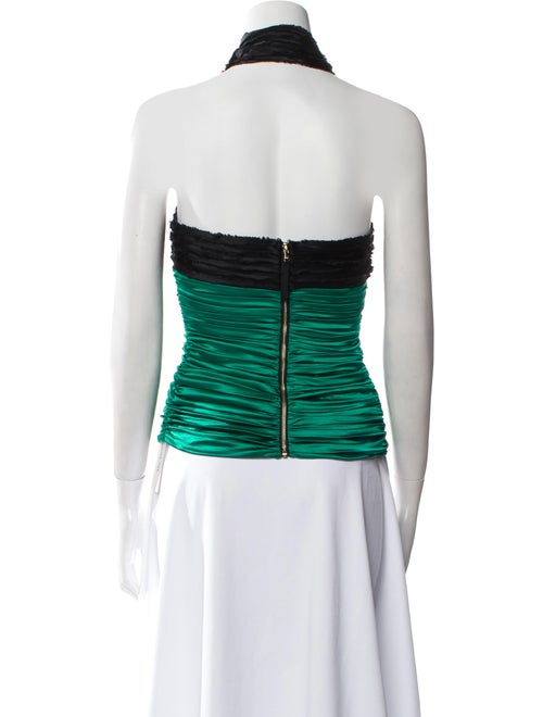 Dolce & Gabbana Silk Striped Crop Top