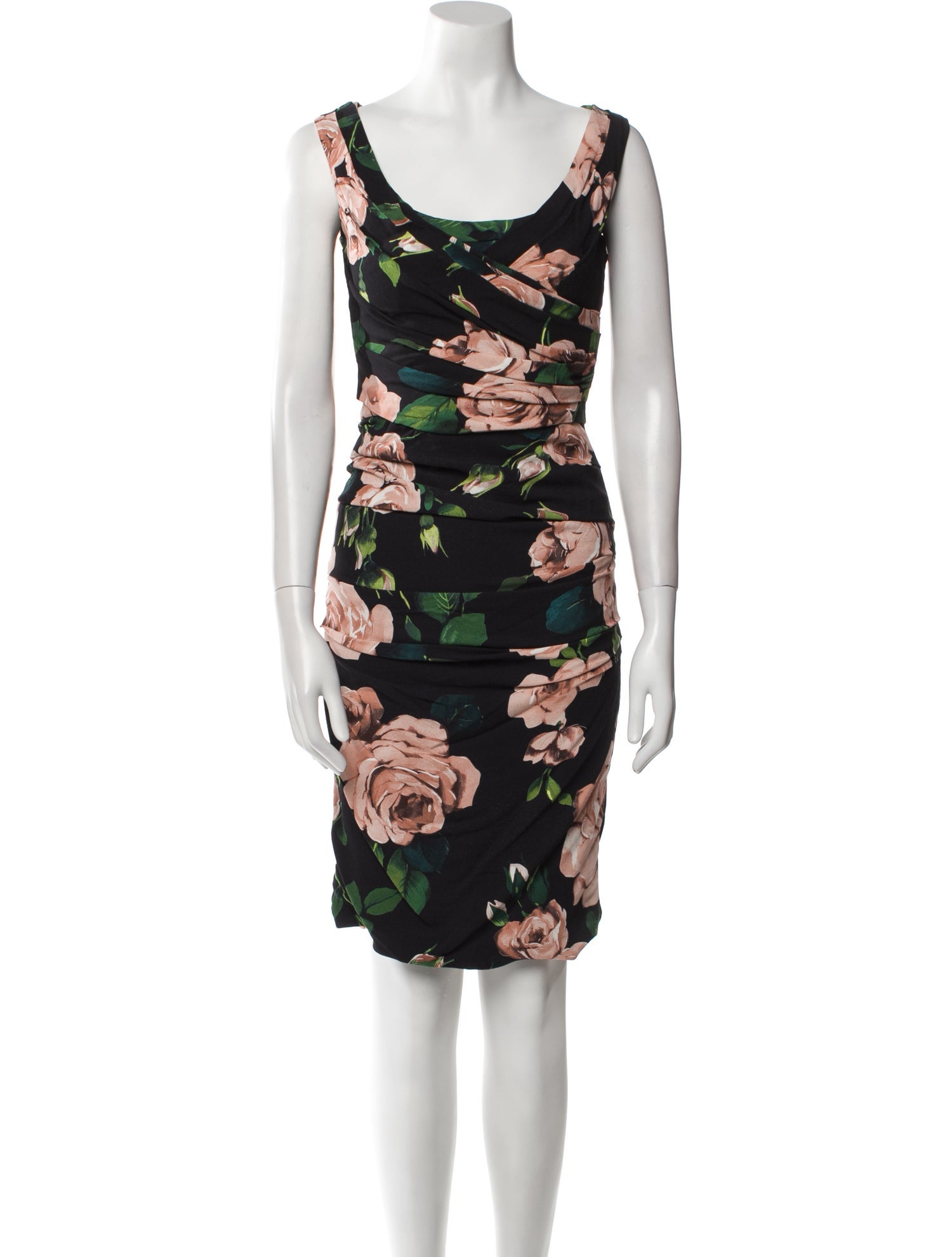 Dolce & Gabbana Floral Print Knee-Length Dress