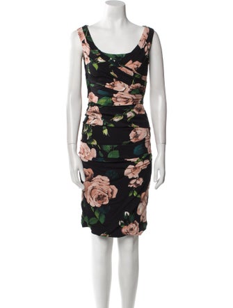 Dolce & Gabbana Floral Print Knee-Length Dress