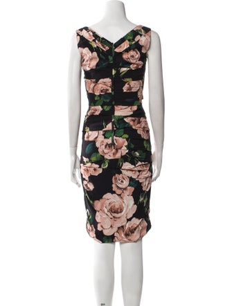 Dolce & Gabbana Floral Print Knee-Length Dress