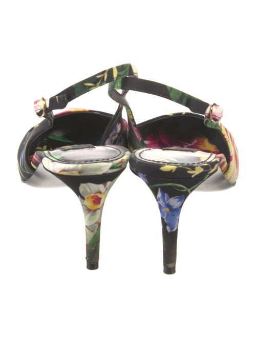 Dolce & Gabbana Floral Print Slingback Pumps