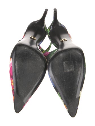 Dolce & Gabbana Floral Print Slingback Pumps