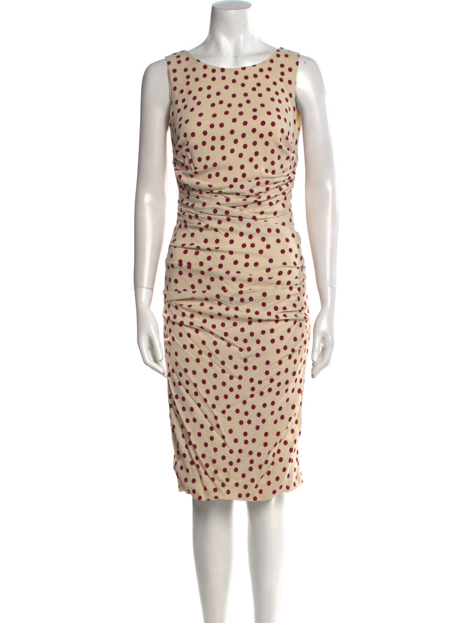 Dolce & Gabbana Polka Dot Print Midi Length Dress