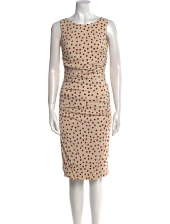 Dolce & Gabbana Polka Dot Print Midi Length Dress