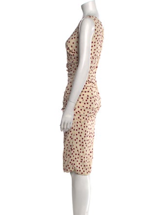 Dolce & Gabbana Polka Dot Print Midi Length Dress