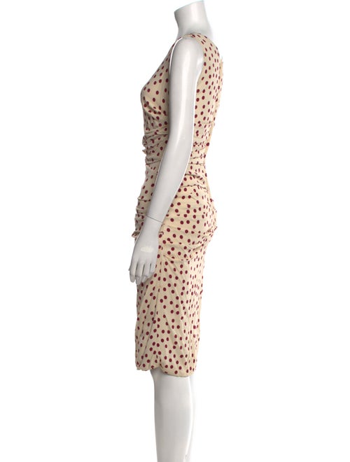 Dolce & Gabbana Polka Dot Print Midi Length Dress