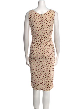 Dolce & Gabbana Polka Dot Print Midi Length Dress