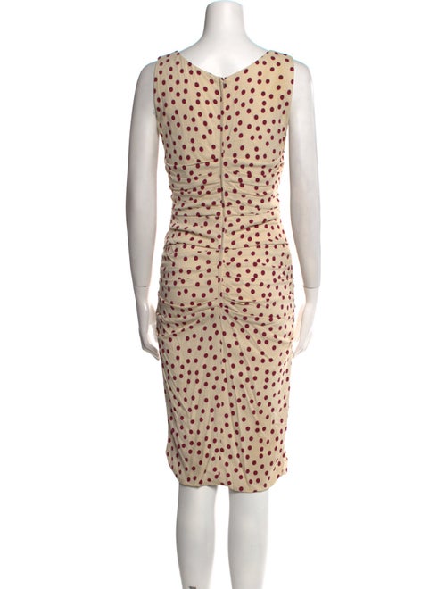 Dolce & Gabbana Polka Dot Print Midi Length Dress