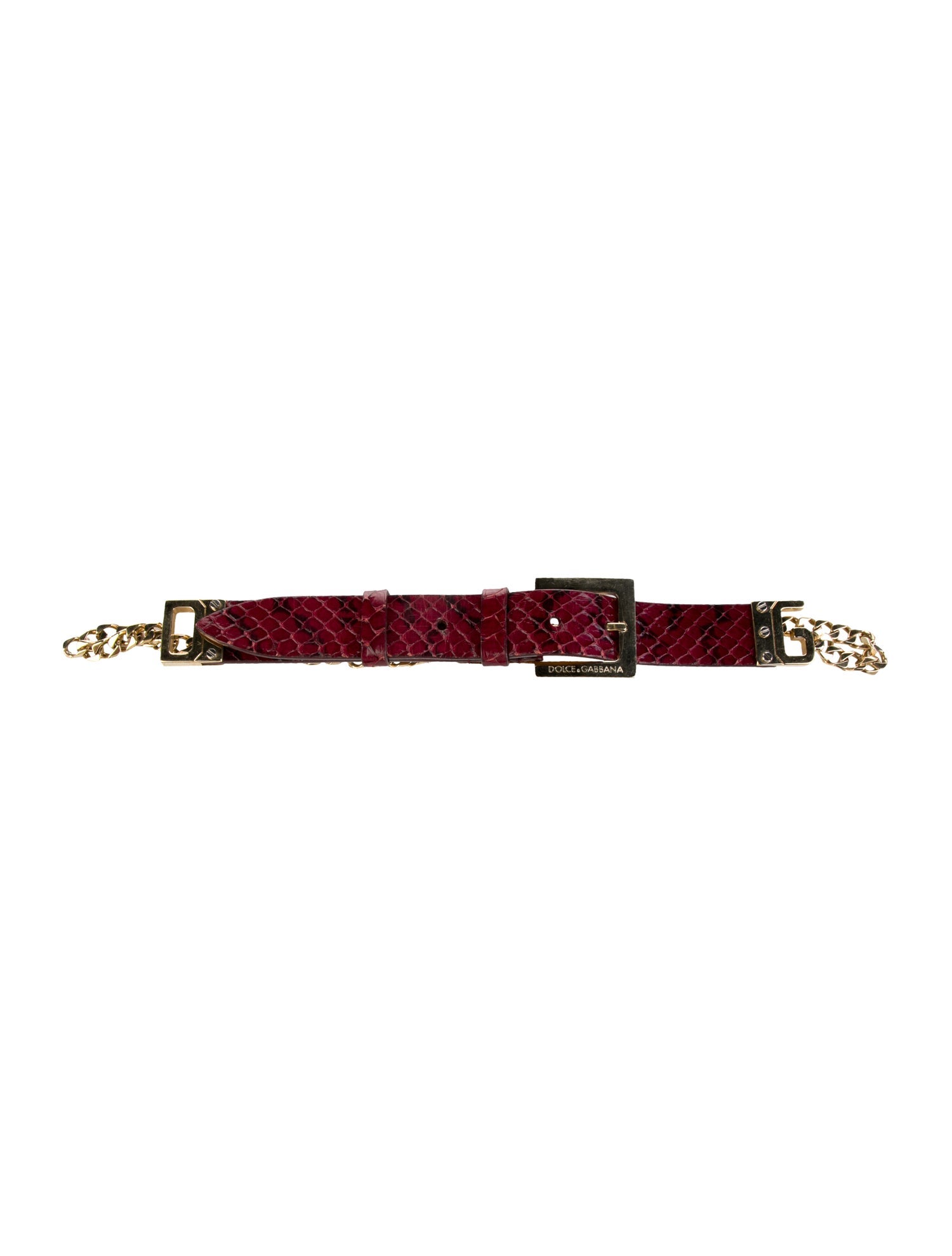 Dolce & Gabbana Vintage Embossed Leather Belt