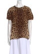 Dolce & Gabbana Silk Animal Print T-Shirt