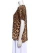 Dolce & Gabbana Silk Animal Print T-Shirt
