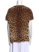 Dolce & Gabbana Silk Animal Print T-Shirt