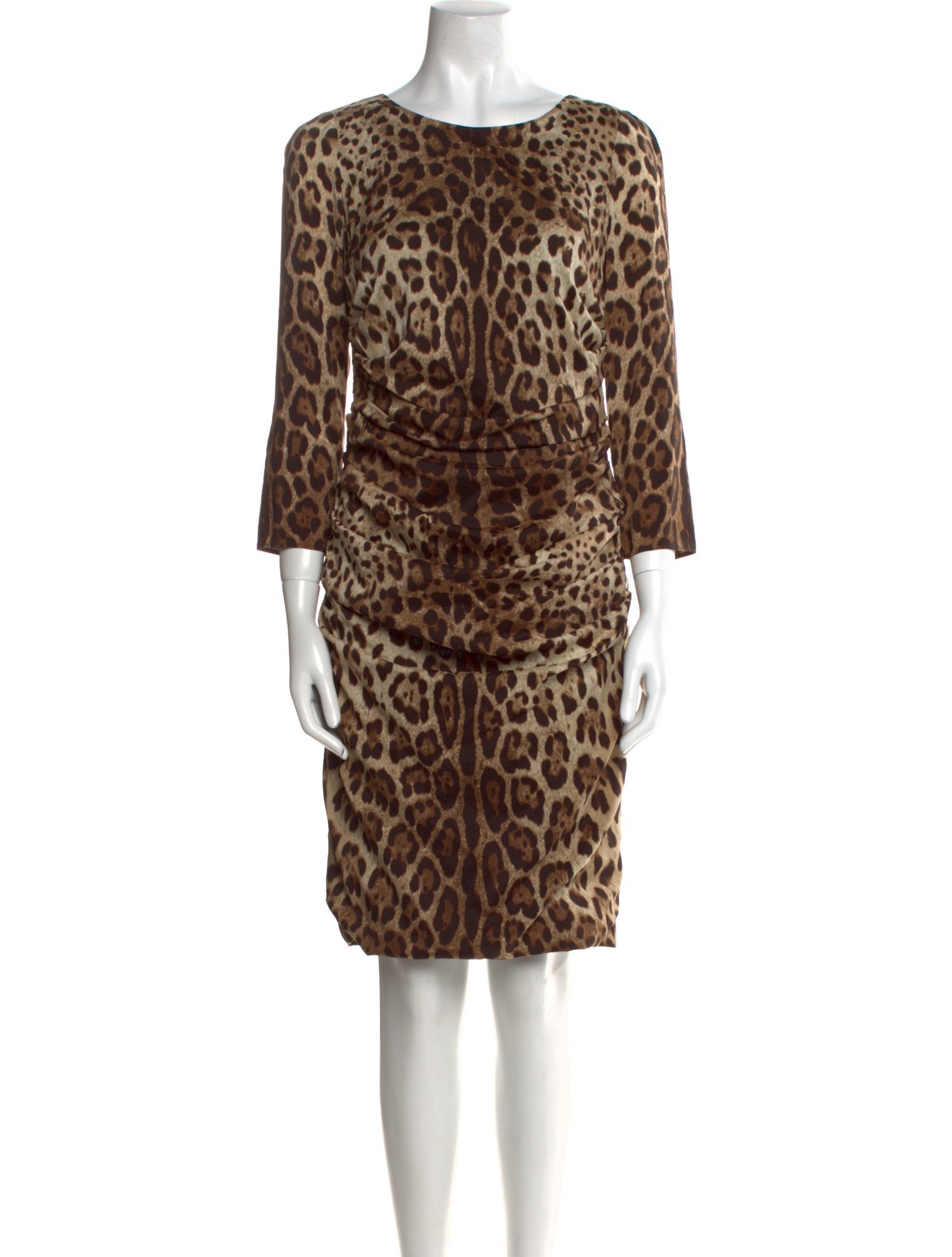 Dolce & Gabbana Silk Knee-Length Dress w/ Tags