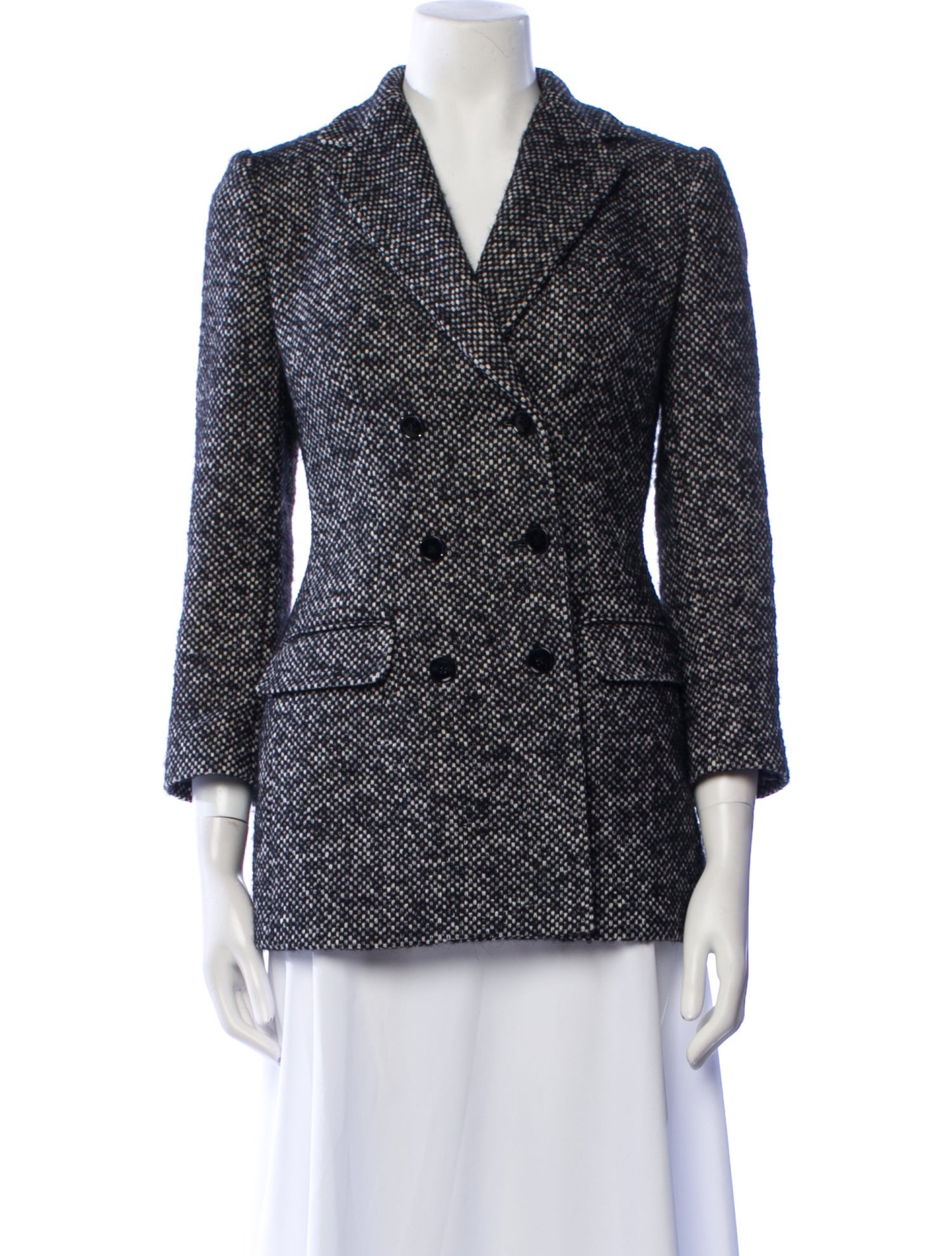 Dolce & Gabbana Tweed Pattern Blazer
