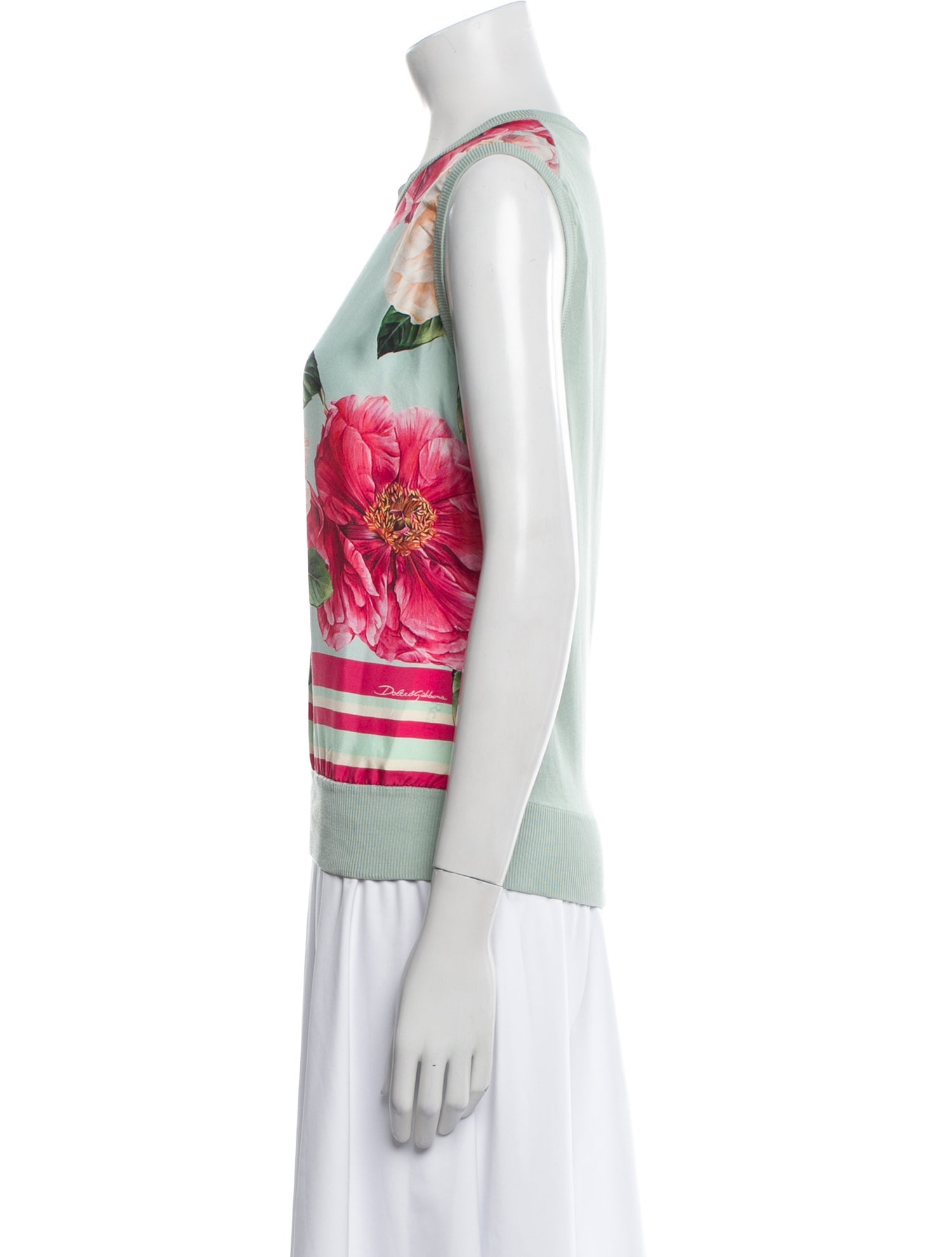 Dolce & Gabbana Silk Floral Print Top