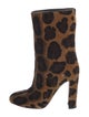 Dolce & Gabbana Velvet Animal Print Boots