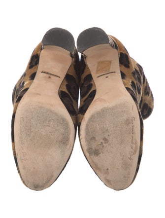 Dolce & Gabbana Velvet Animal Print Boots