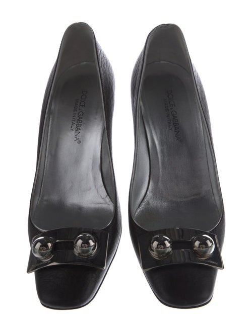 Dolce & Gabbana Leather Studded Accents Pumps