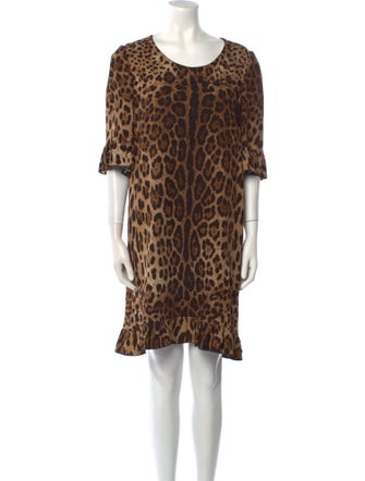 Dolce & Gabbana Animal Print Mini Dress