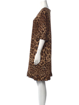 Dolce & Gabbana Animal Print Mini Dress