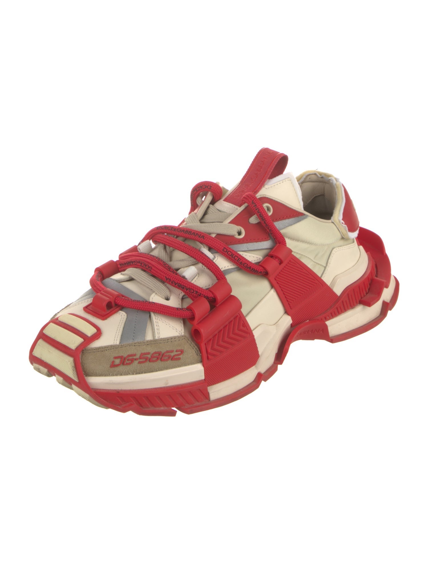 Dolce & Gabbana Leather Printed Sneakers