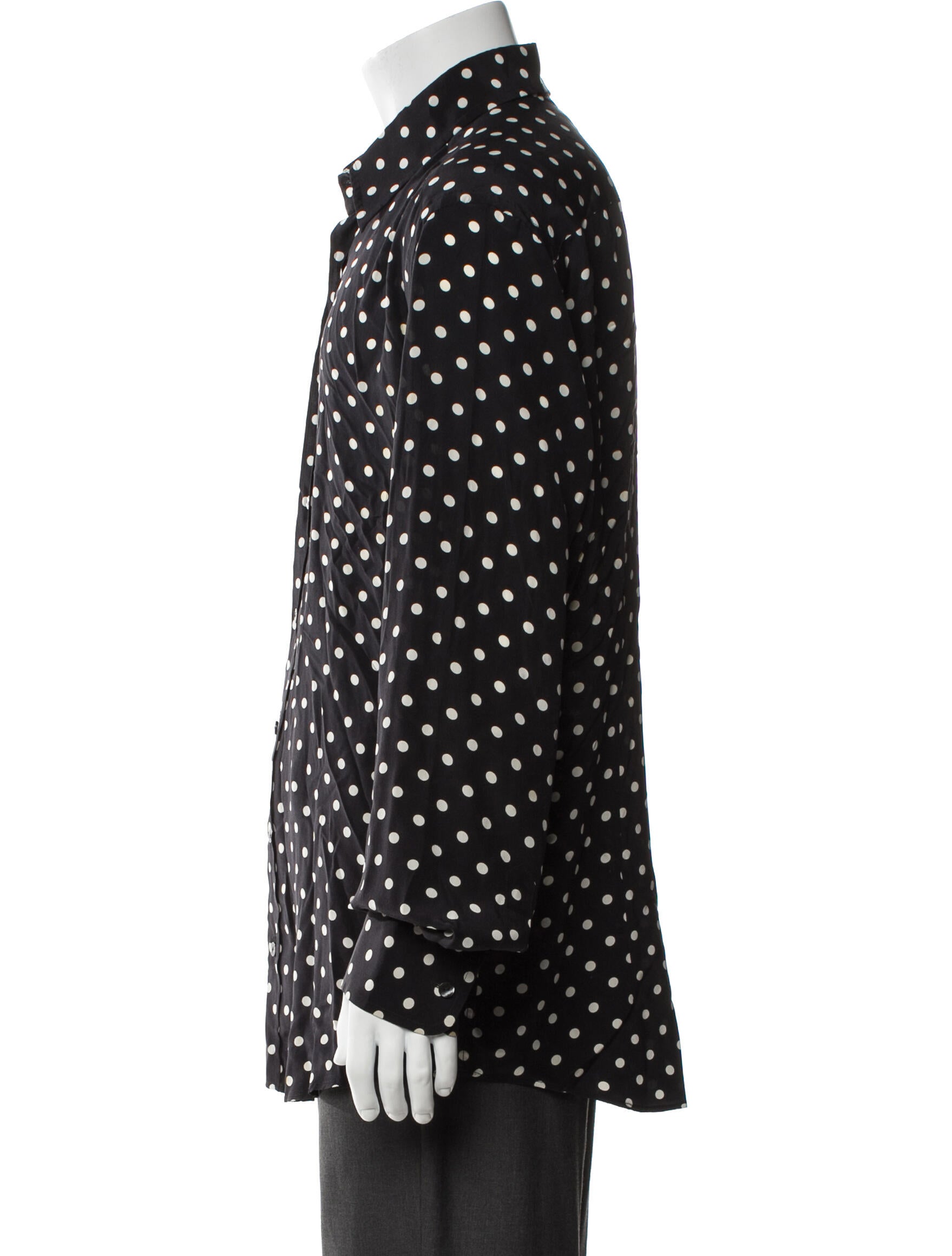 Dolce & Gabbana Silk Polka Dot Print Shirt