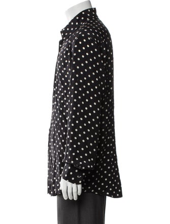 Dolce & Gabbana Silk Polka Dot Print Shirt