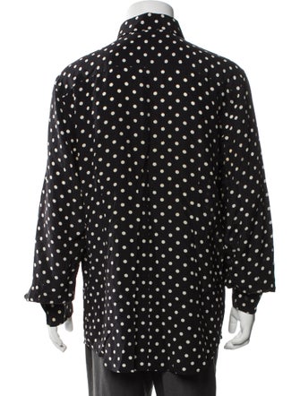 Dolce & Gabbana Silk Polka Dot Print Shirt