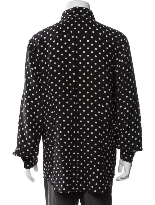 Dolce & Gabbana Silk Polka Dot Print Shirt