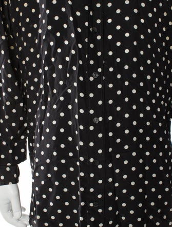 Dolce & Gabbana Silk Polka Dot Print Shirt