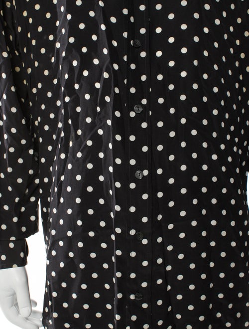 Dolce & Gabbana Silk Polka Dot Print Shirt