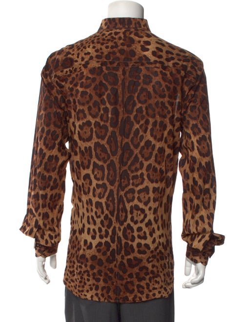 Dolce & Gabbana Animal Print Long Sleeve Shirt