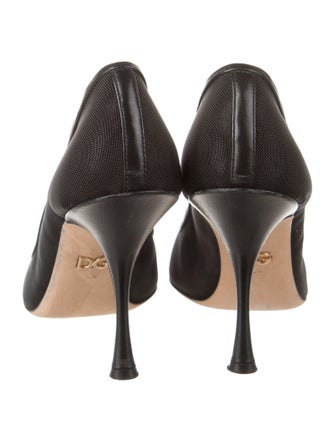 Dolce & Gabbana Sacred Heart Print Mesh Pumps