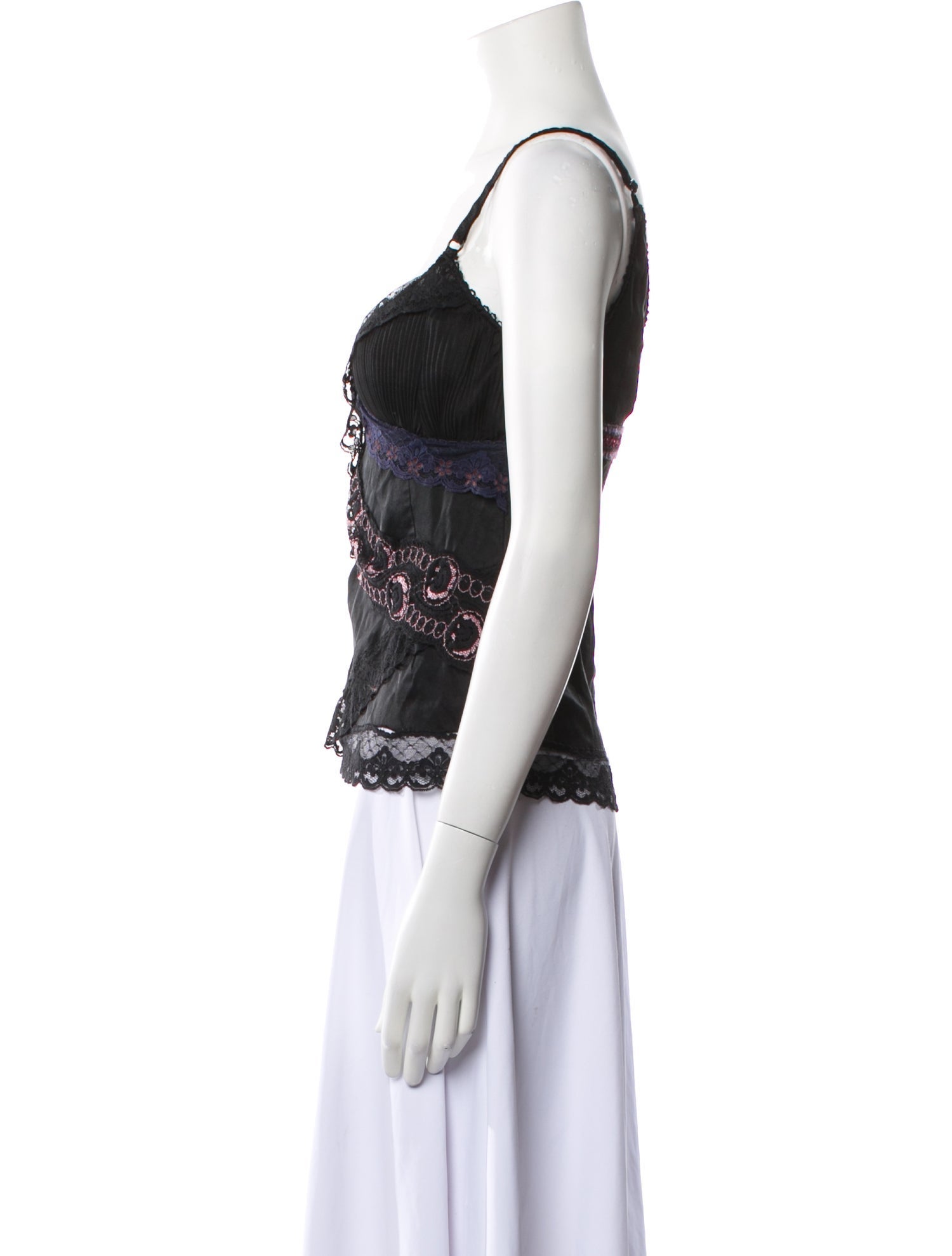 Dolce & Gabbana Silk Lace Pattern Top