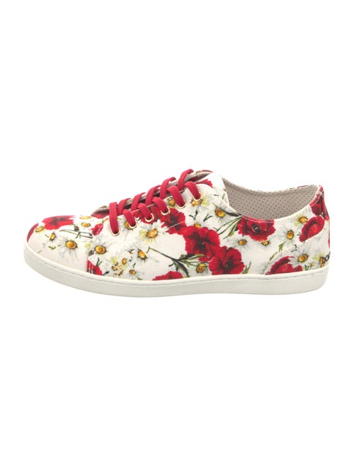 Dolce & Gabbana Canvas Floral Print Sneakers