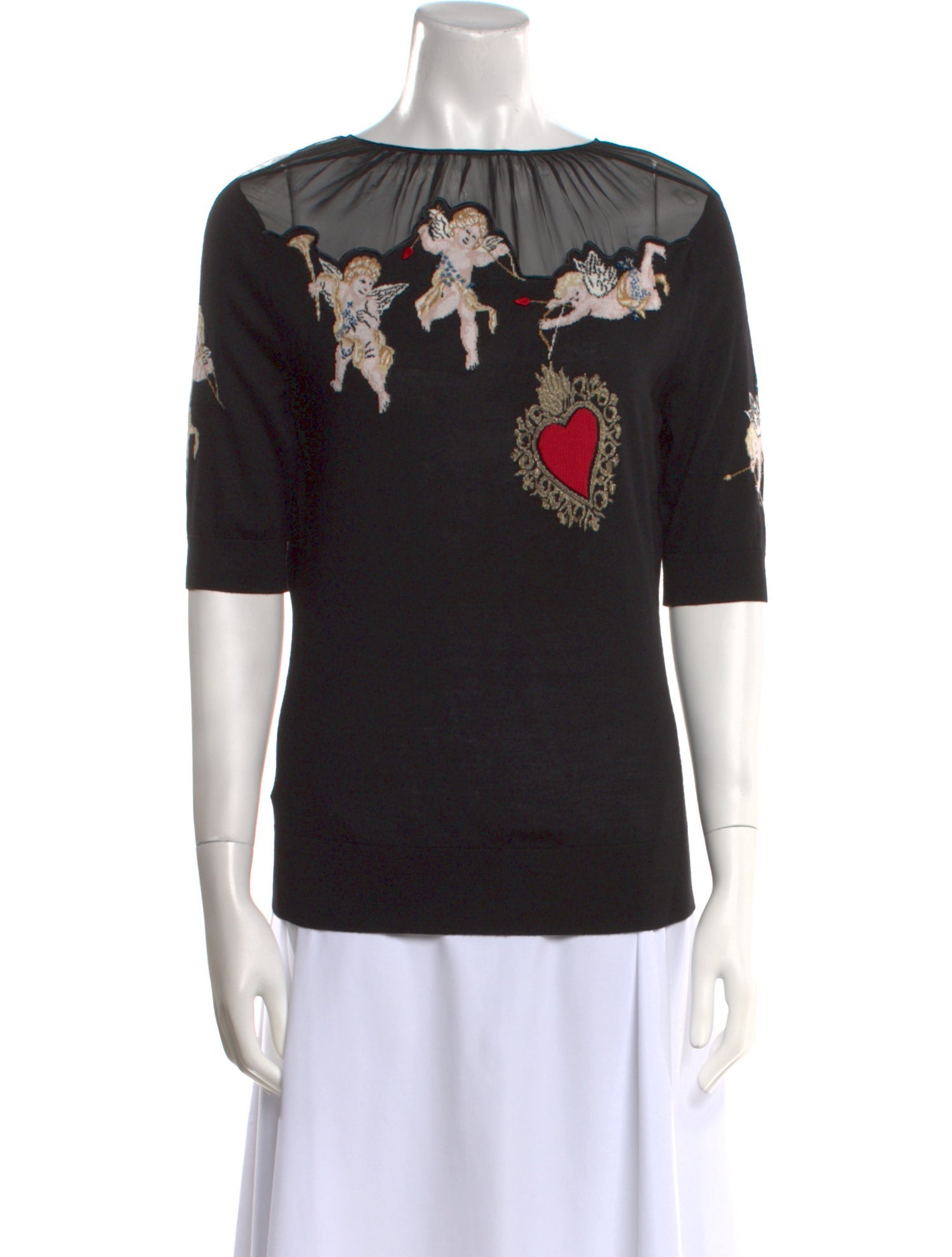 Dolce & Gabbana Virgin Wool Printed Sweater