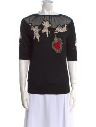 Dolce & Gabbana Virgin Wool Printed Sweater