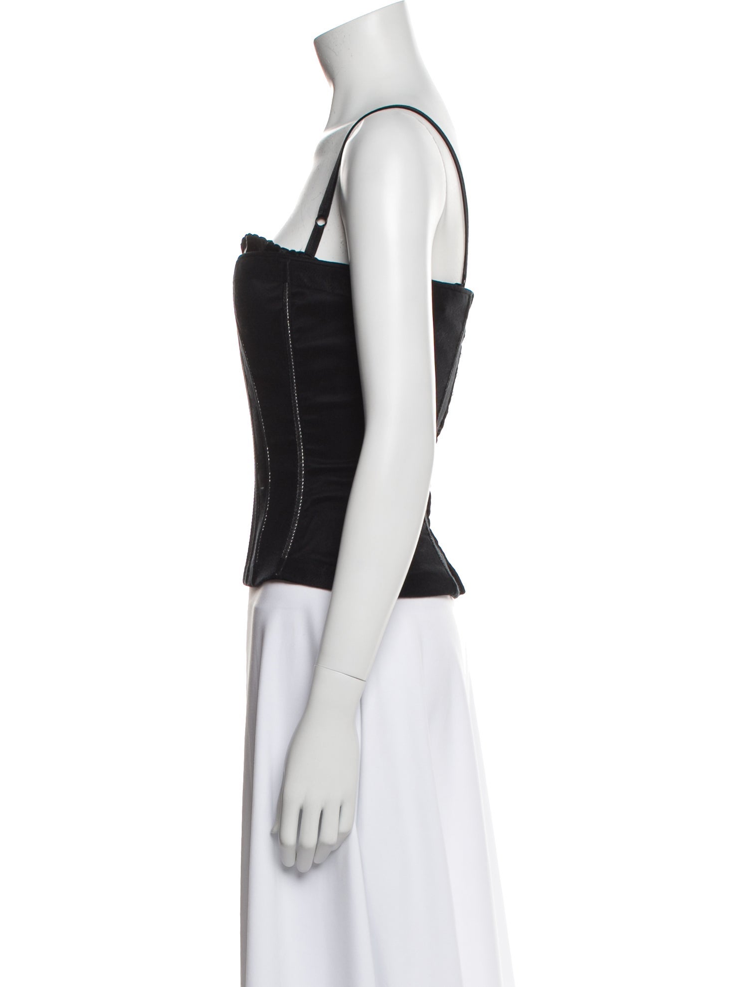 Dolce & Gabbana Square Neckline Sleeveless Crop Top