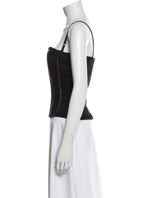 Dolce & Gabbana Square Neckline Sleeveless Crop Top