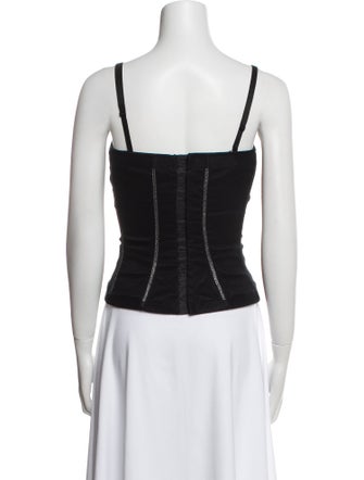 Dolce & Gabbana Square Neckline Sleeveless Crop Top