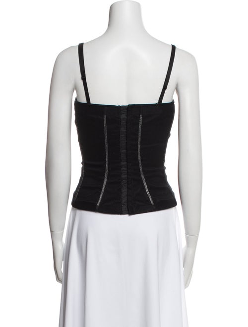 Dolce & Gabbana Square Neckline Sleeveless Crop Top