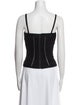 Dolce & Gabbana Square Neckline Sleeveless Crop Top