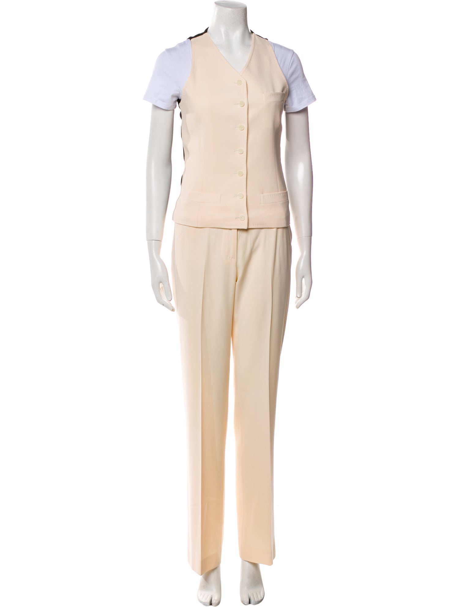 Dolce & Gabbana Virgin Wool Colorblock Pattern Pantsuit