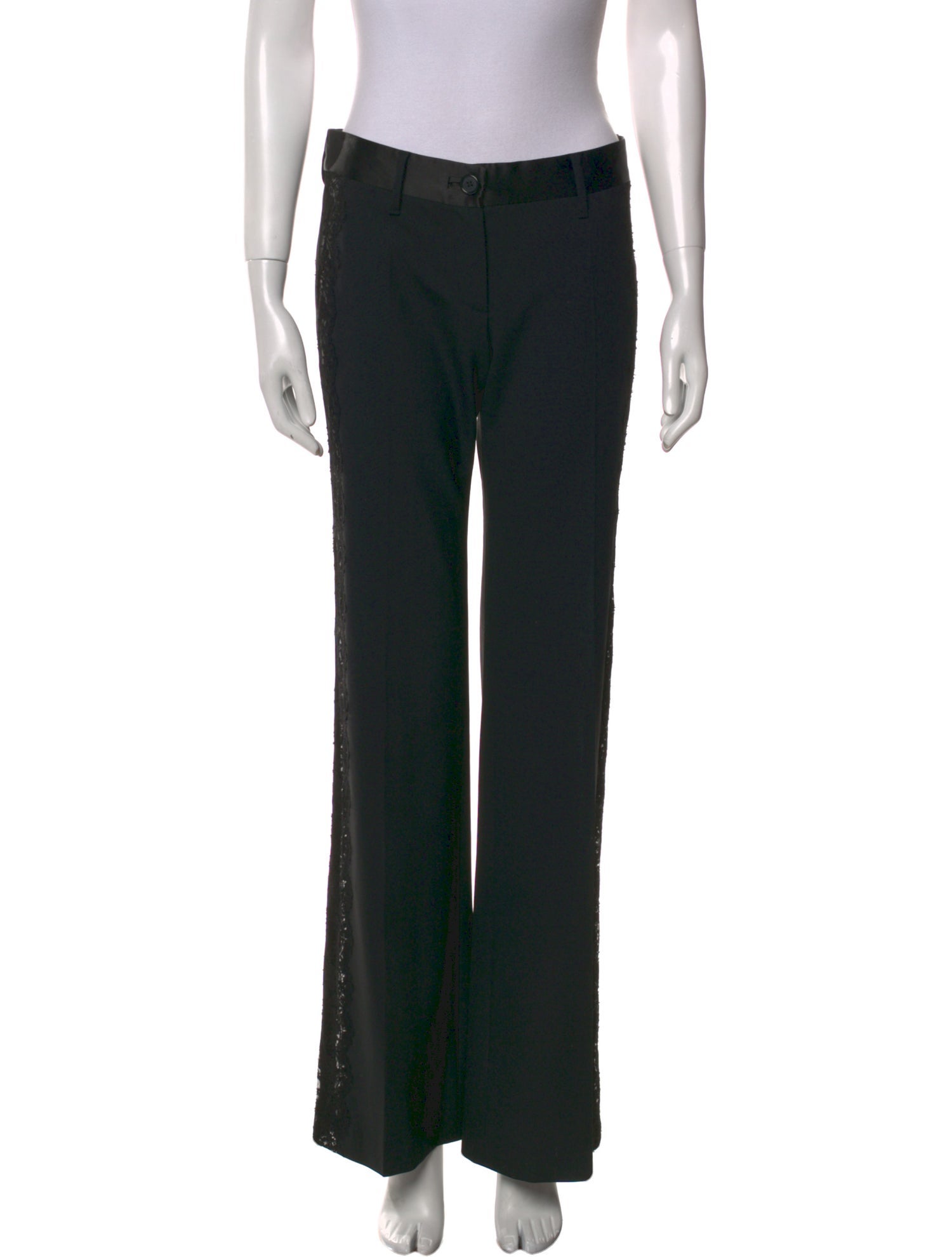 Dolce & Gabbana Virgin Wool Wide Leg Pants