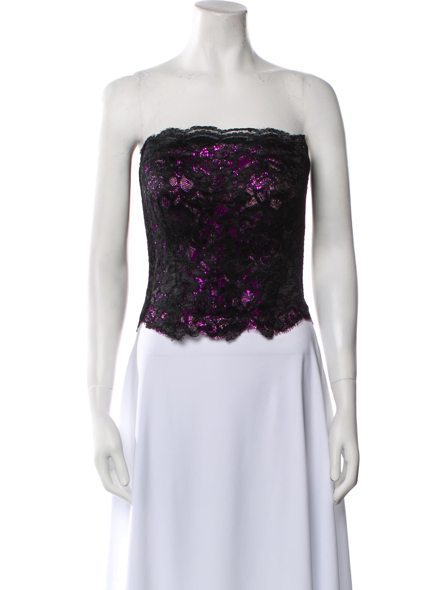 Dolce & Gabbana Printed Strapless Crop Top