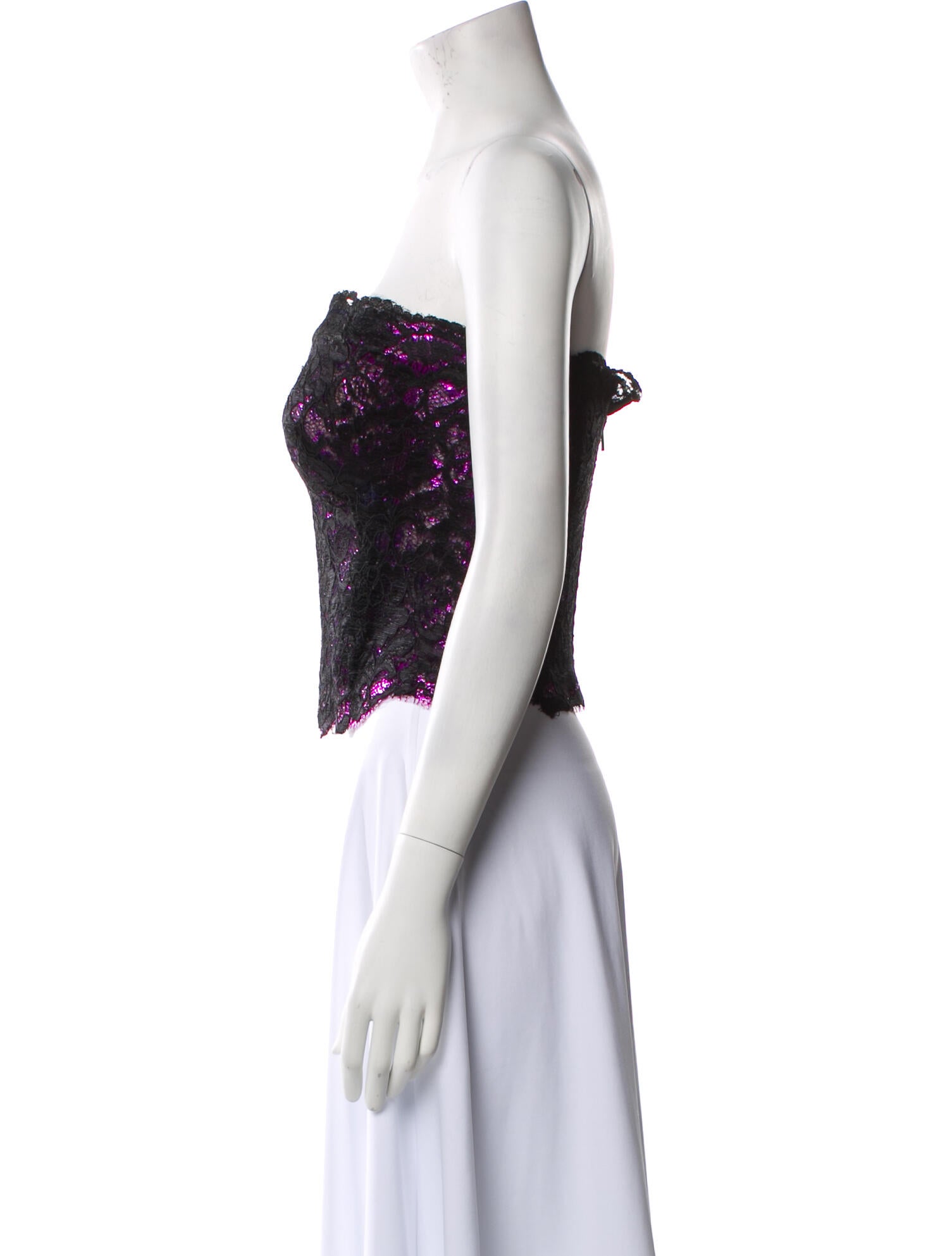 Dolce & Gabbana Printed Strapless Crop Top