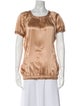 Dolce & Gabbana Silk Scoop Neck Blouse