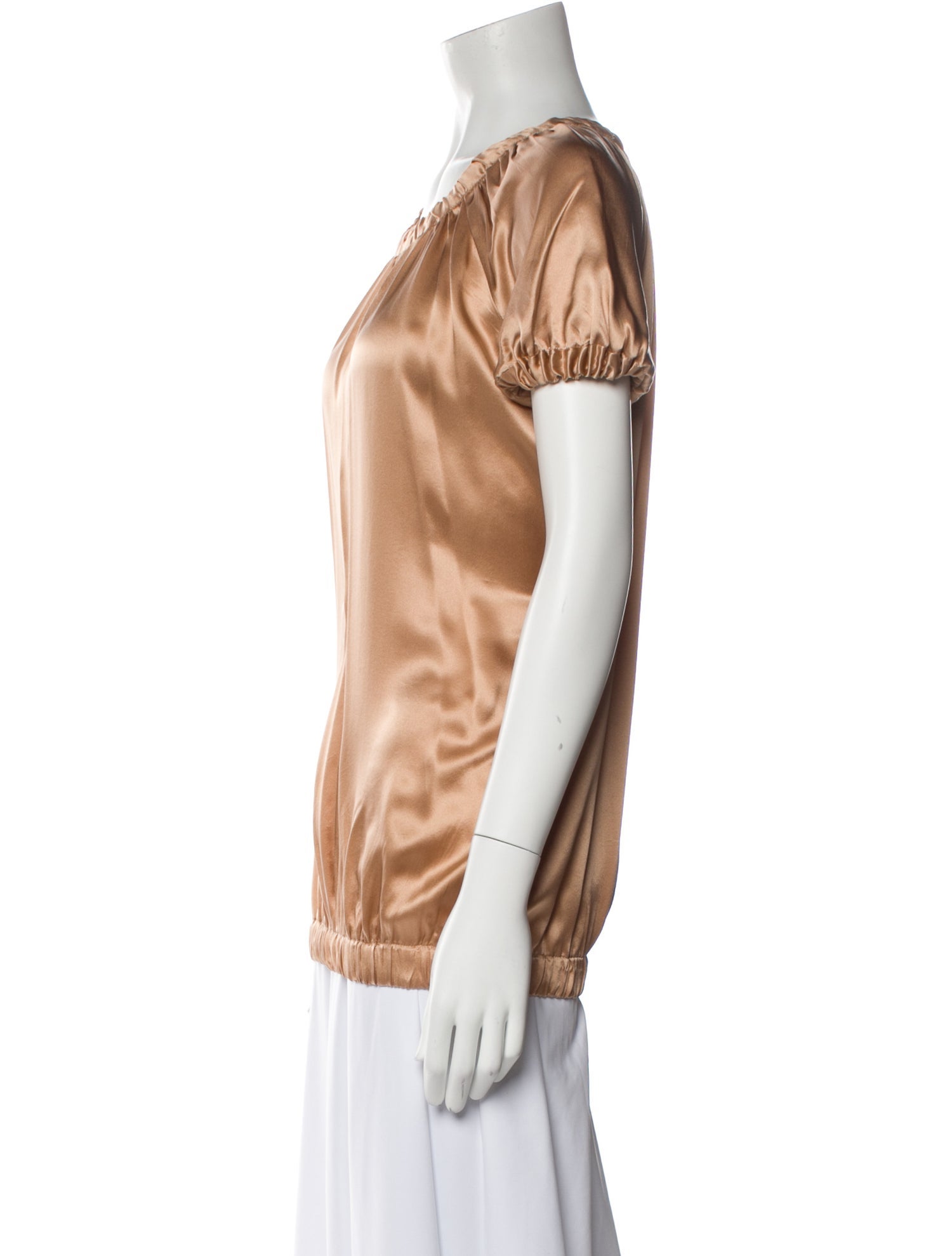 Dolce & Gabbana Silk Scoop Neck Blouse